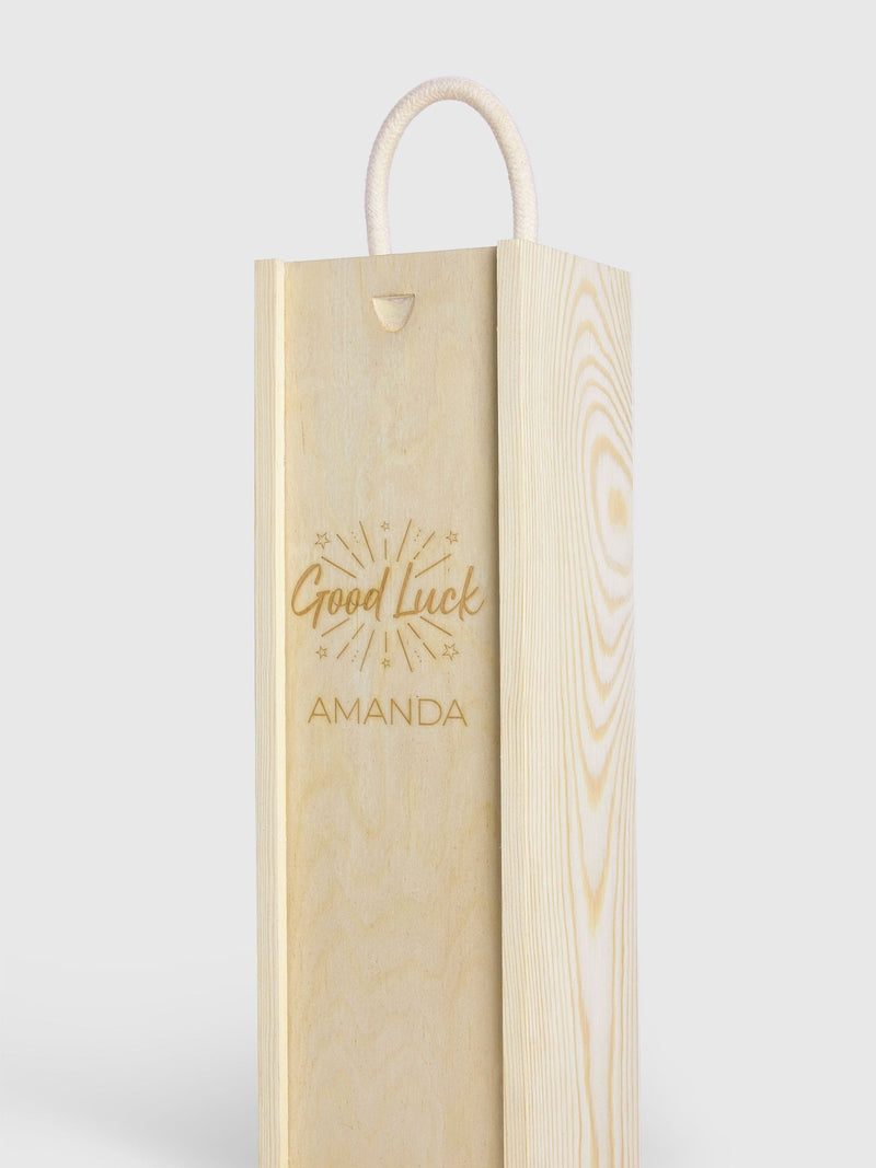 Gifted Drinks Personalised Good Luck gift box with Baileys 70cl, imported from the UK