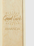 Gifted Drinks Personalised Good Luck gift box with Baileys 70cl, imported from the UK