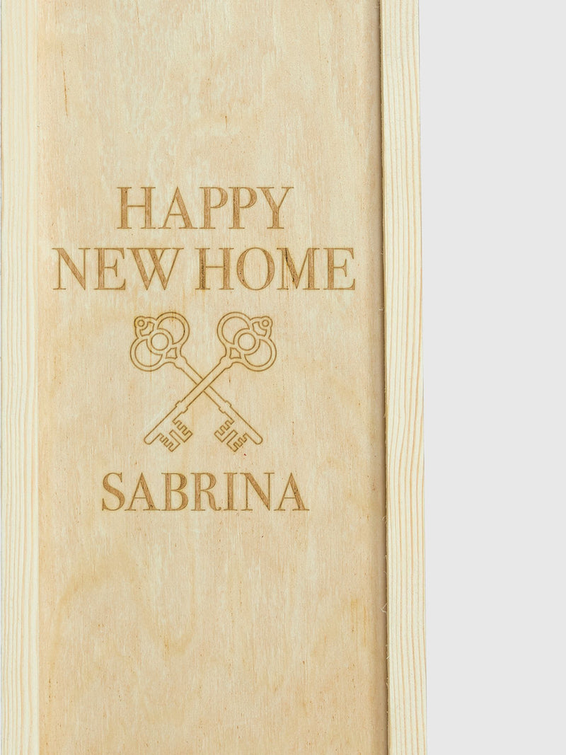 Personalised New Home Gift Box with Red Wine by Gifted Drinks