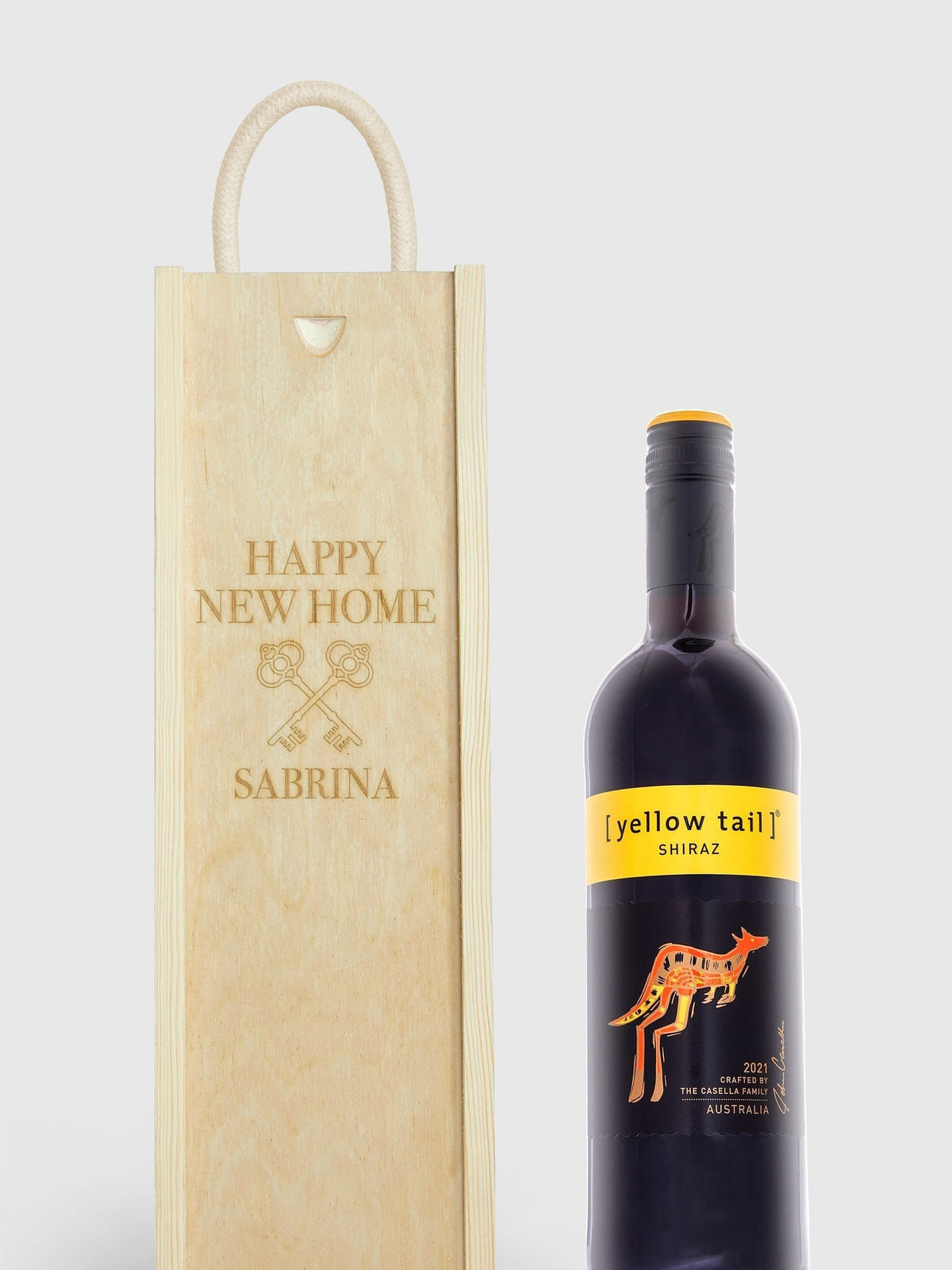 Personalised New Home Gift Box with Red Wine by Gifted Drinks
