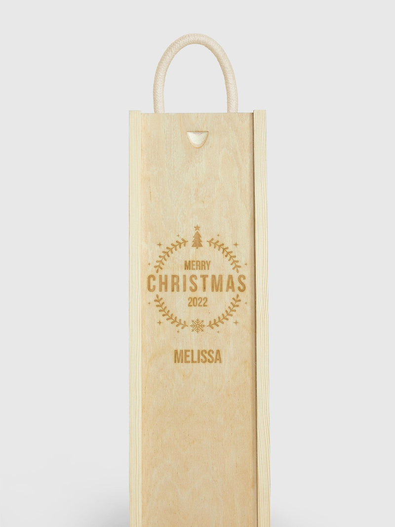 Personalised Merry Christmas Gift Box with Absolut Vodka by Gifted Drinks