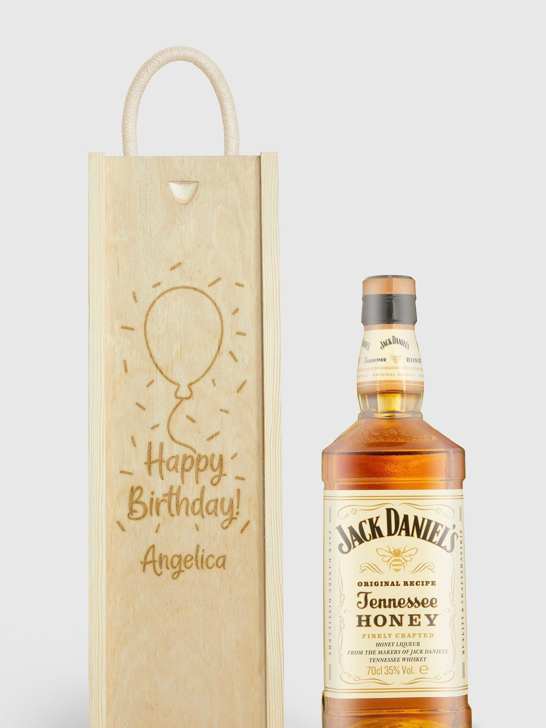 Jack Daniel's personalised birthday gift box, imported from the UK
