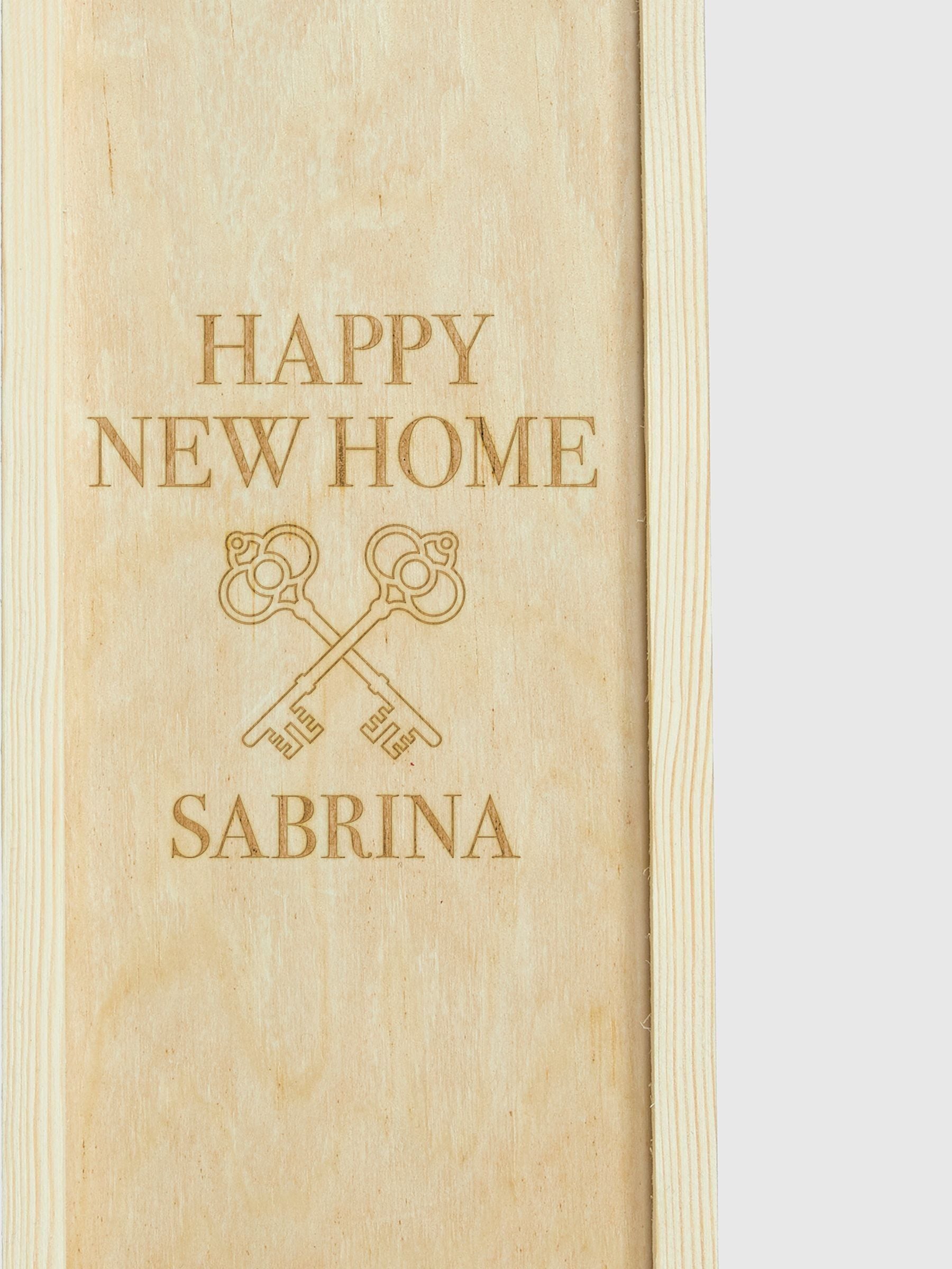 Bombay Sapphire gin personalised new home gift box, imported from the UK