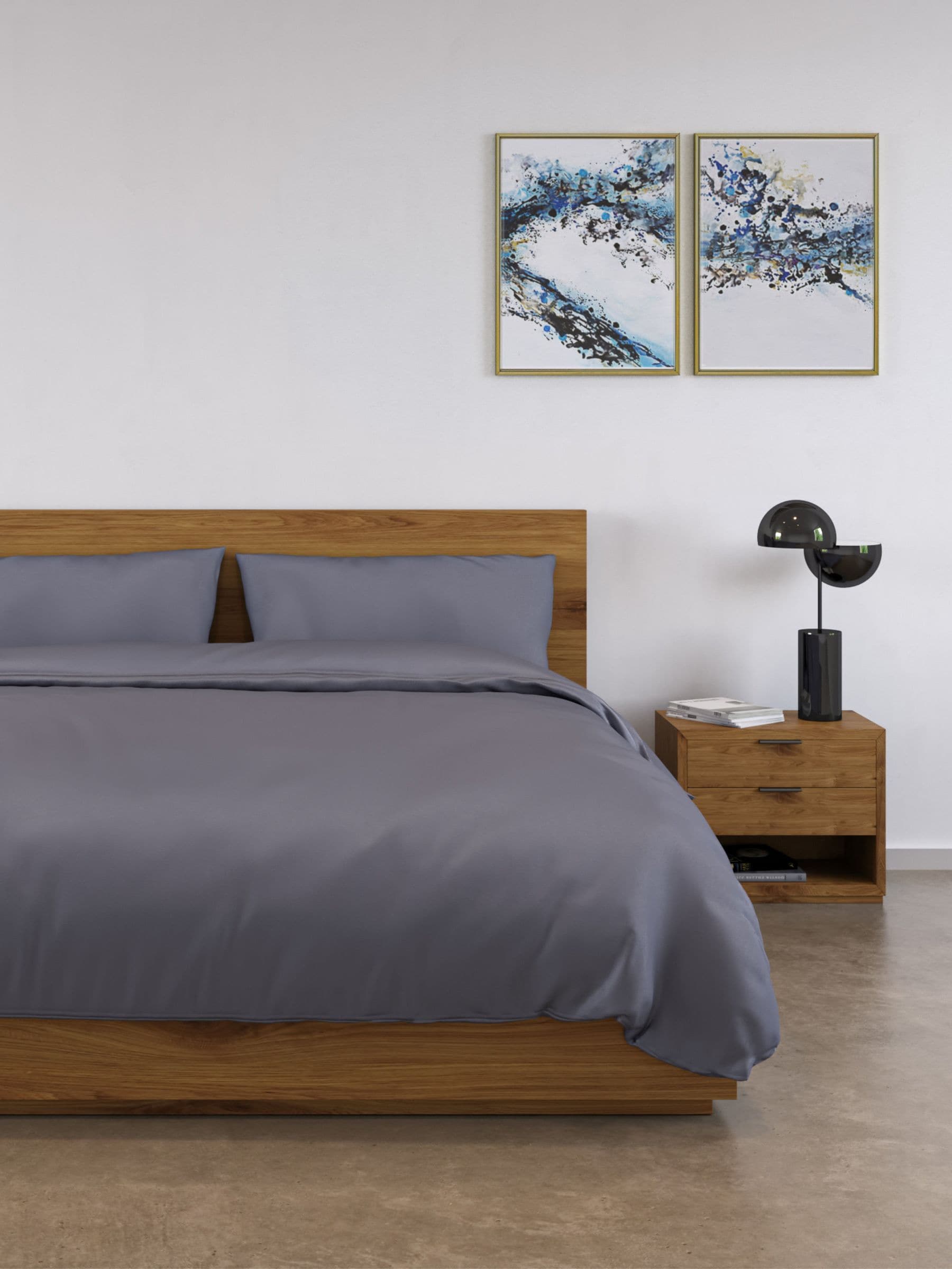 Panda Grey 100% Bamboo Hypoallergenic Bedding Set
