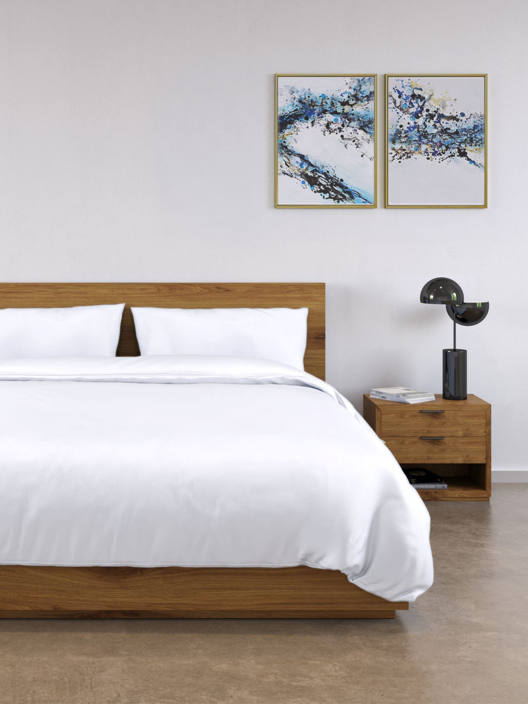 Panda white bamboo hypoallergenic bedding set, imported from the UK
