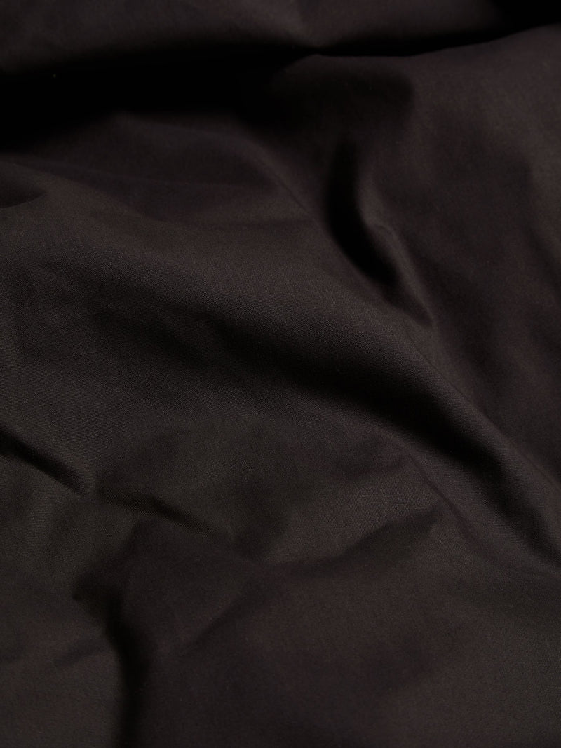 Black Cotton Rich Plain Duvet Cover and Pillowcase Set - British product
