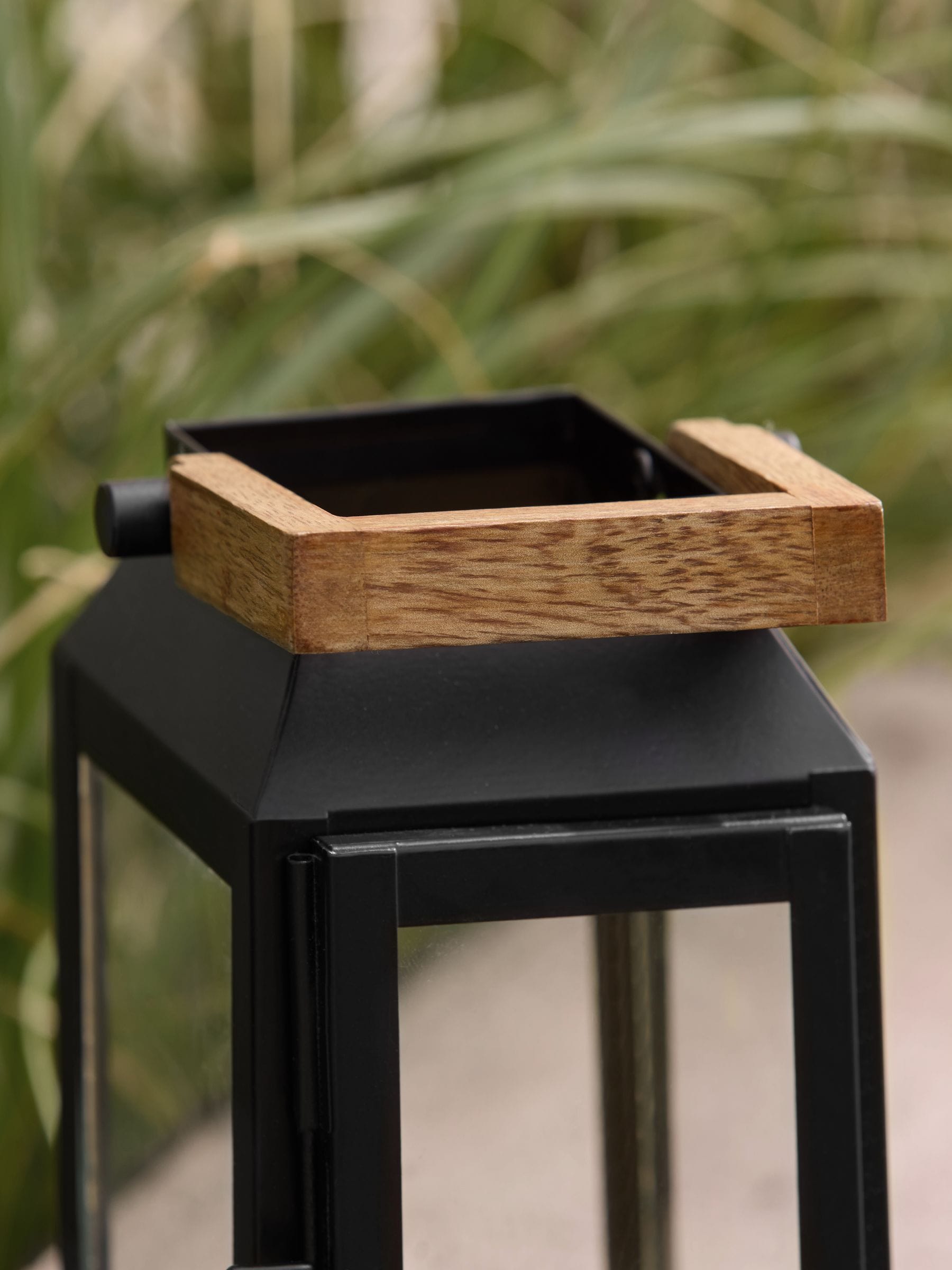 Black Bronx Metal Mini Lantern Candle Holder