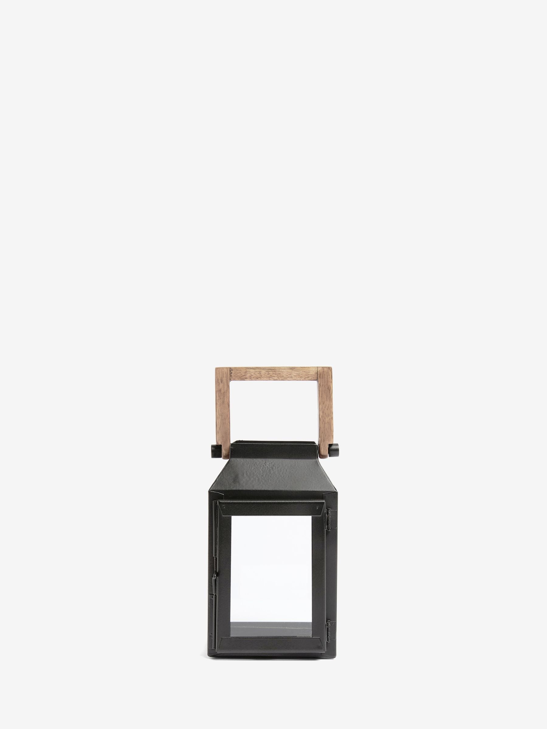 Black Bronx Metal Mini Lantern Candle Holder