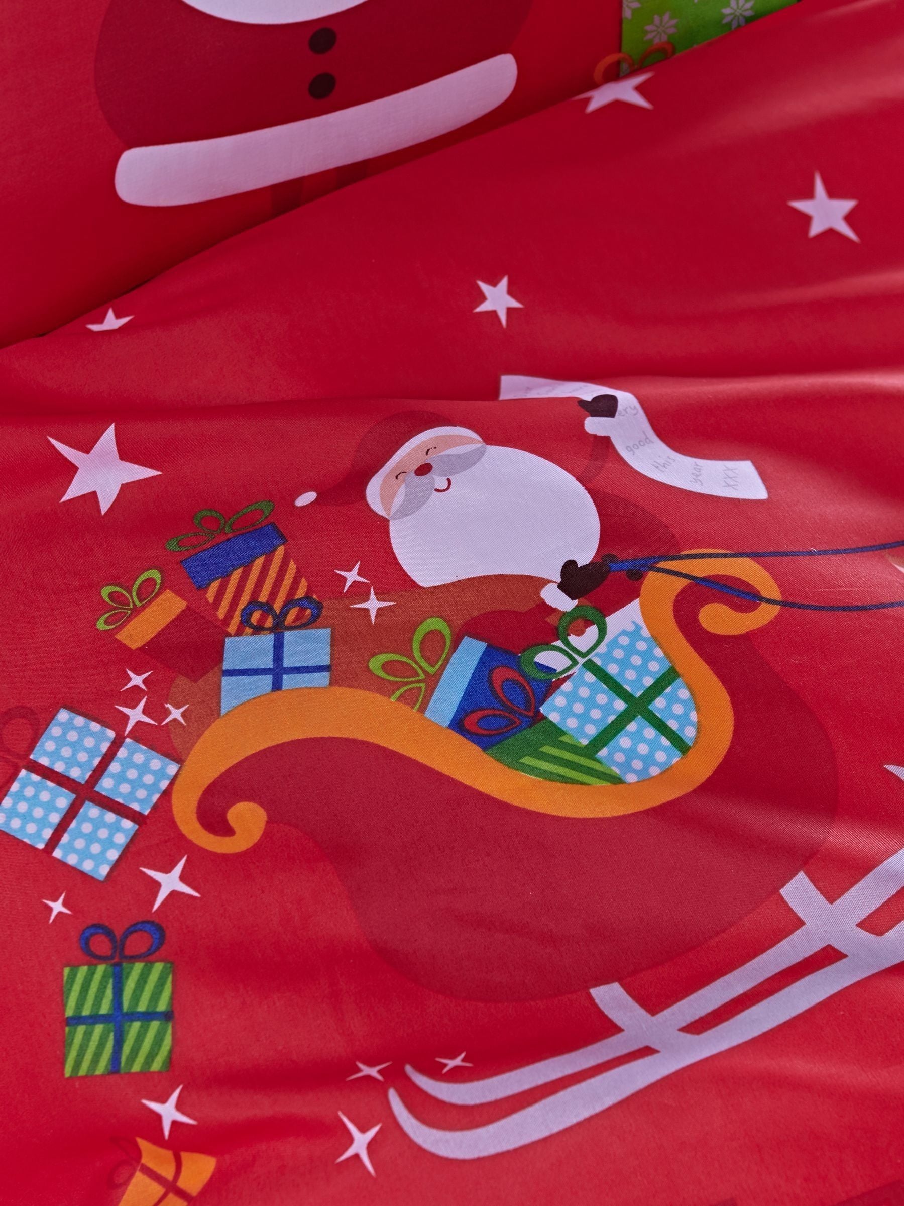 Catherine Lansfield Red Santa's Christmas Presents duvet cover set - British product