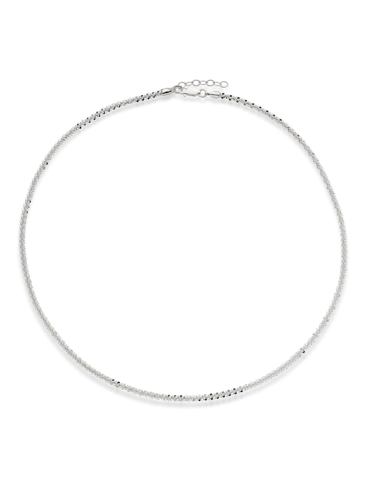 Twisted Sterling Silver Necklace 45cm