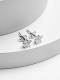 Sterling silver crystal star stud earrings (British brand)