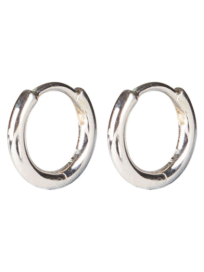 Oliver Bonas Silver Tone Juniper Mini Huggie Earrings