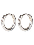 Oliver Bonas silver tone juniper mini huggie earrings, imported from the UK