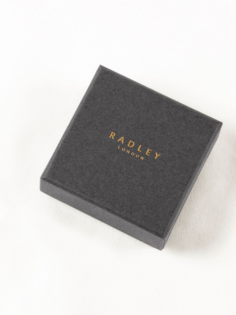 Radley Stud Earrings Pink and Clear Glass Twin Pack, imported from the UK