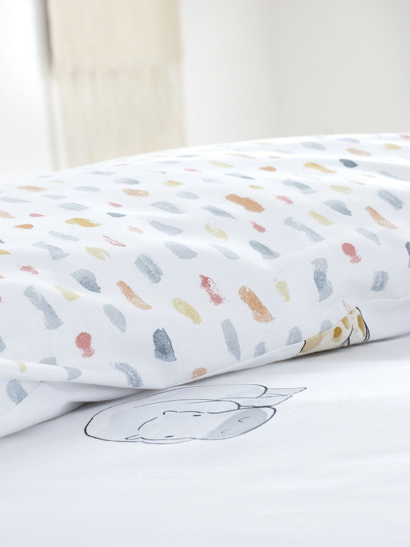 Bianca Kids Zoo Animals duvet cover and pillowcase set - British product