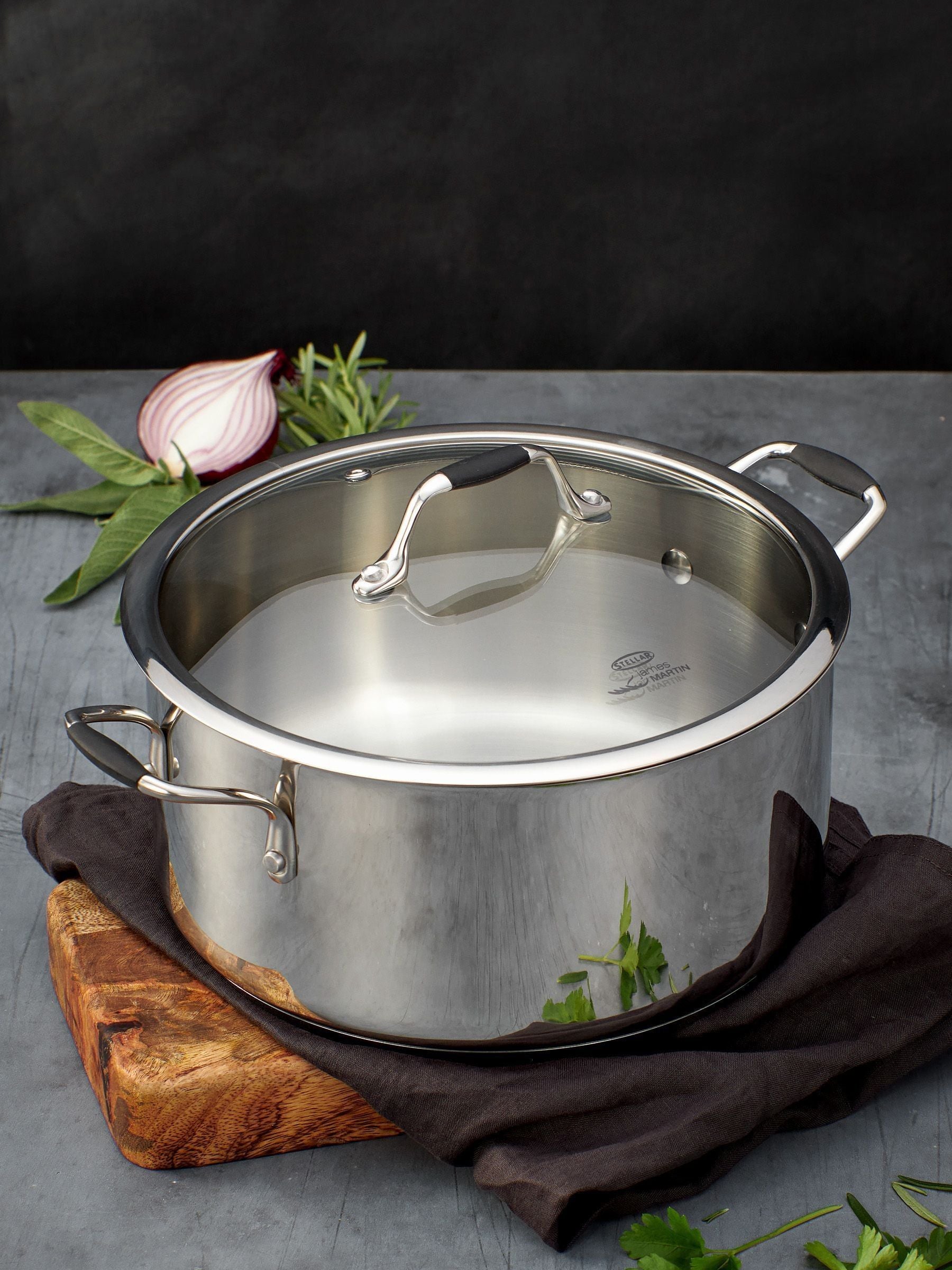 Stellar James Martin Silver Casserole Dish 24cm