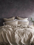 Lazy Linen natural washed 100% linen duvet cover, UK version