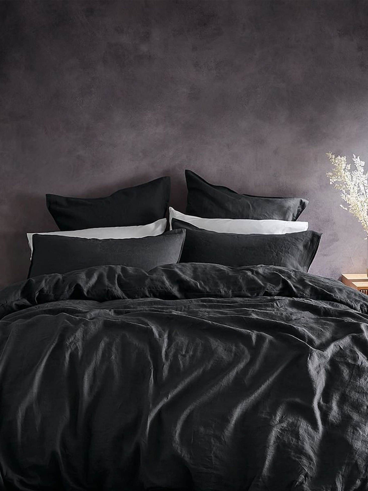 Lazy Linen grey washed duvet cover, UK version