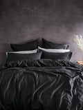 Lazy Linen grey washed duvet cover, UK version
