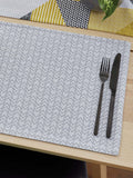 Catherine Lansfield Set of 2 Yellow Larsson Geo Wipeable 100% Cotton Placemats