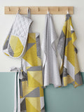 Catherine Lansfield Yellow Larsson Geo apron 70 x 80cm - British product