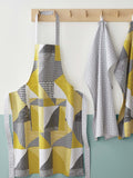 Catherine Lansfield Yellow Larsson Geo apron 70 x 80cm - British product