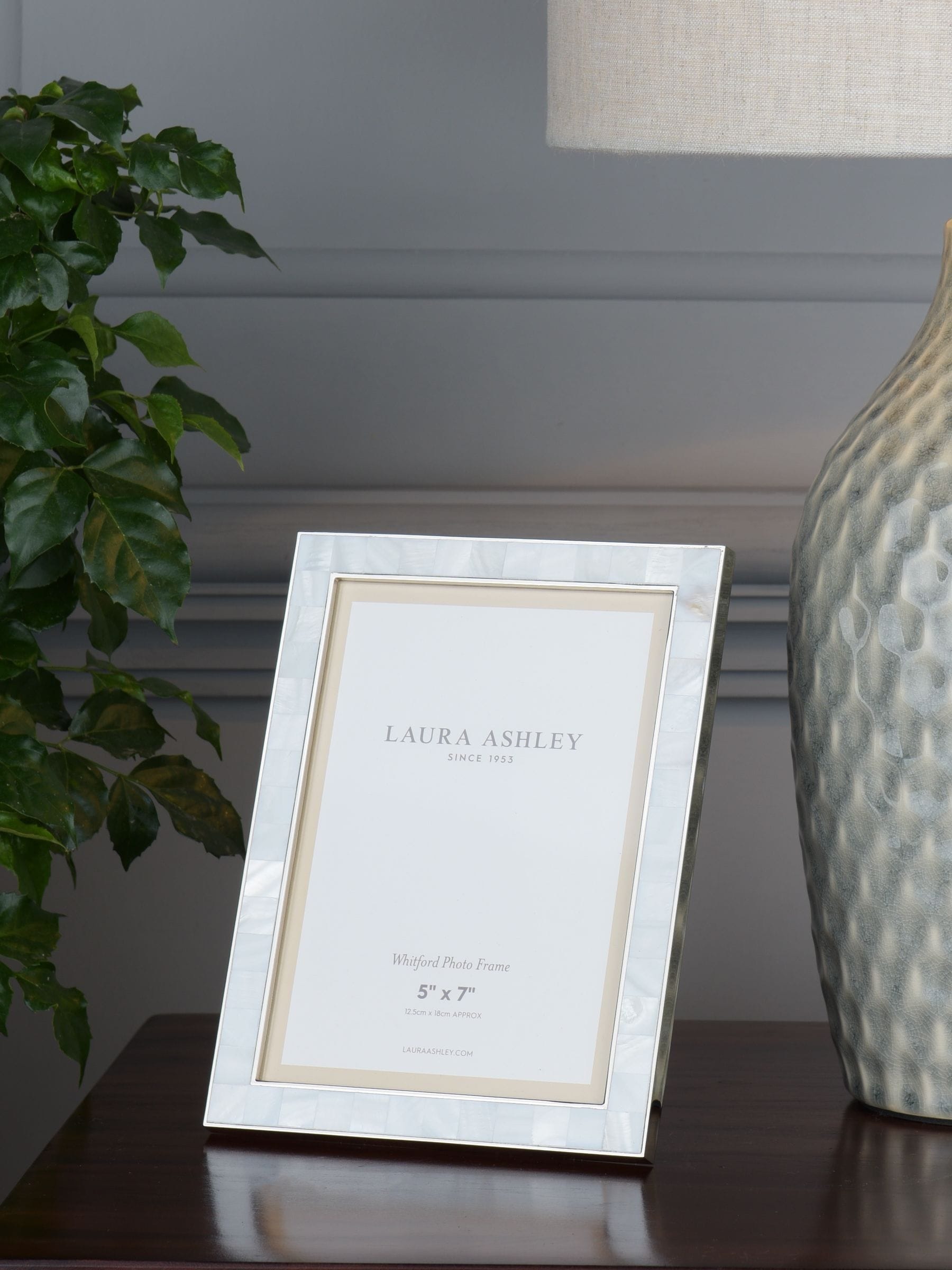 Laura Ashley Whitford nickel-plated photo frame, UK version