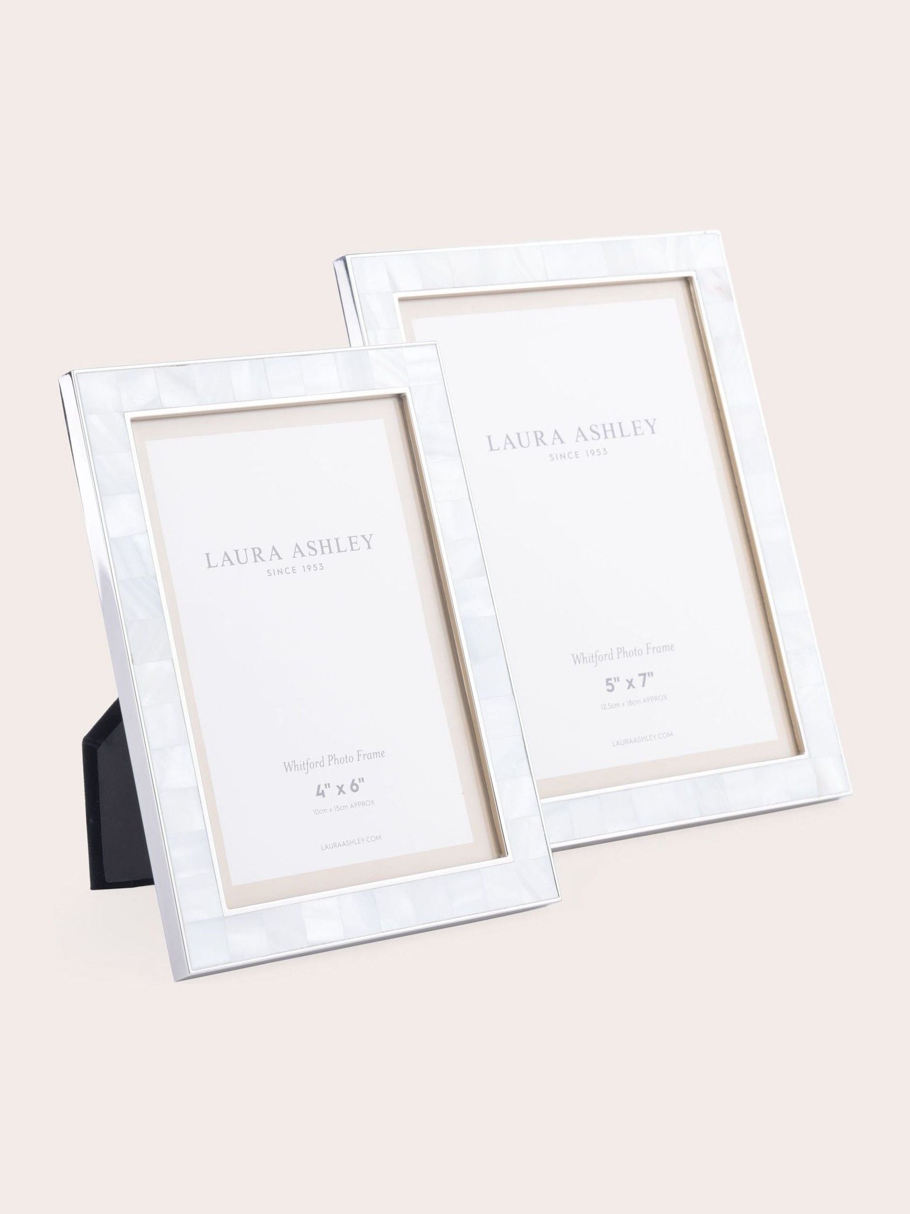 Laura Ashley Whitford nickel-plated photo frame, UK version