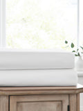 White easy-care polycotton fitted sheet 2-pack (British brand)