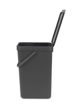 Brabantia Grey Sort & Go 16L waste bin - British product