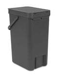 Brabantia Grey Sort & Go 16L waste bin - British product