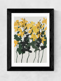 East End Prints Yellow Orchids 7 framed art print - British product