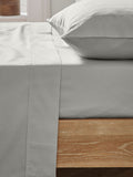 Ted Baker silver silky smooth plain dye flat sheet (British brand)