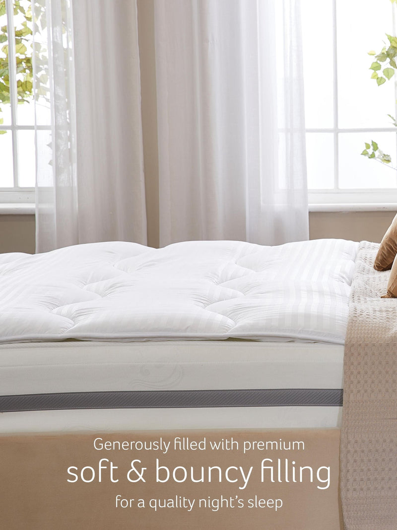 Snuggledown quilted hotel luxury deep fit mattress protector (British brand)