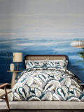 Harlequin Cornflower Calathea Duvet 100% Cotton Cover and Pillowcase Set