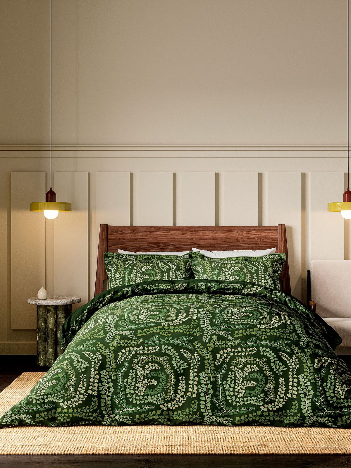 Harlequin Green Fayola duvet cover set, UK version