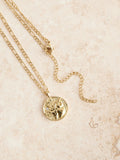 Gold tone waterproof stainless steel zodiac necklace, UK version
