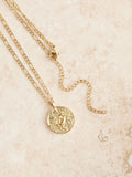 Gold tone waterproof stainless steel zodiac necklace, UK version