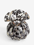 Black gold confetti glass vase 10.5cm - British product
