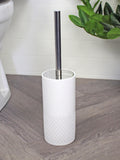 Showerdrape White Chantilly Toilet Brush & Holder Set