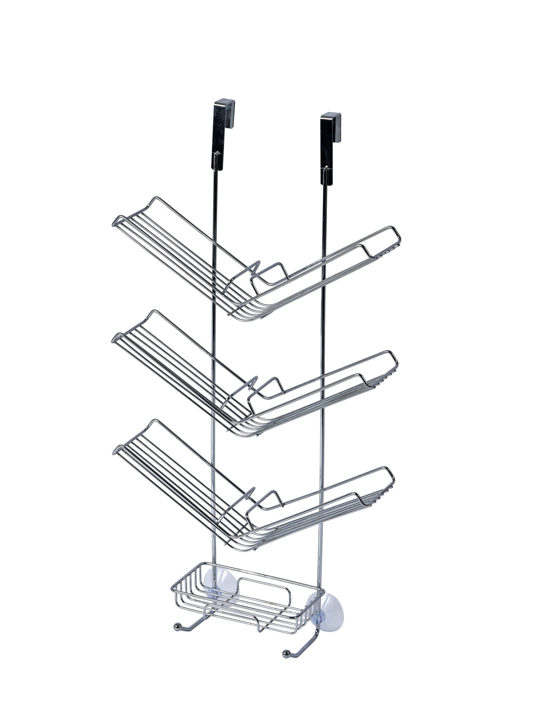 Showerdrape Silver Atrium shower caddy (British brand)