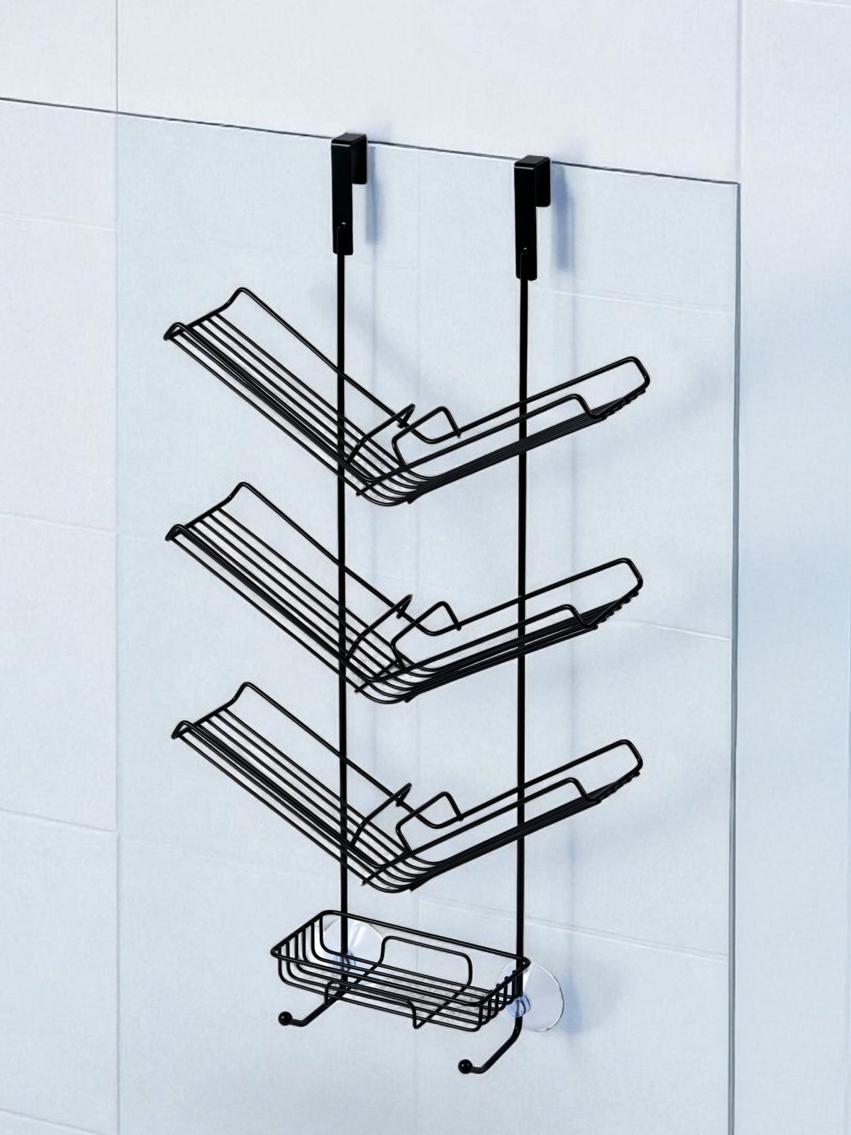 Showerdrape Black Atrium Shower Caddy