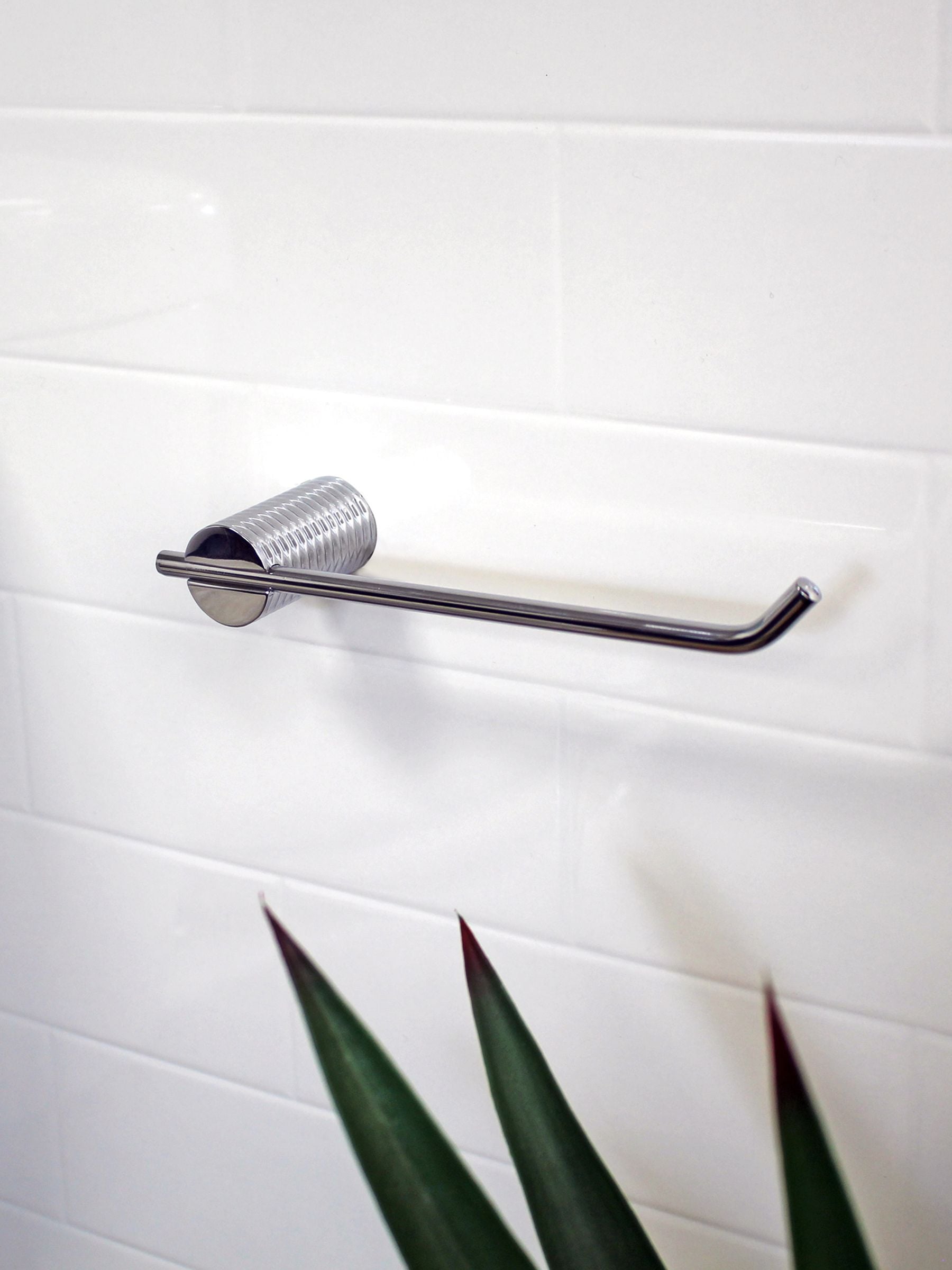 Showerdrape Silver Vitality toilet roll holder (British brand)