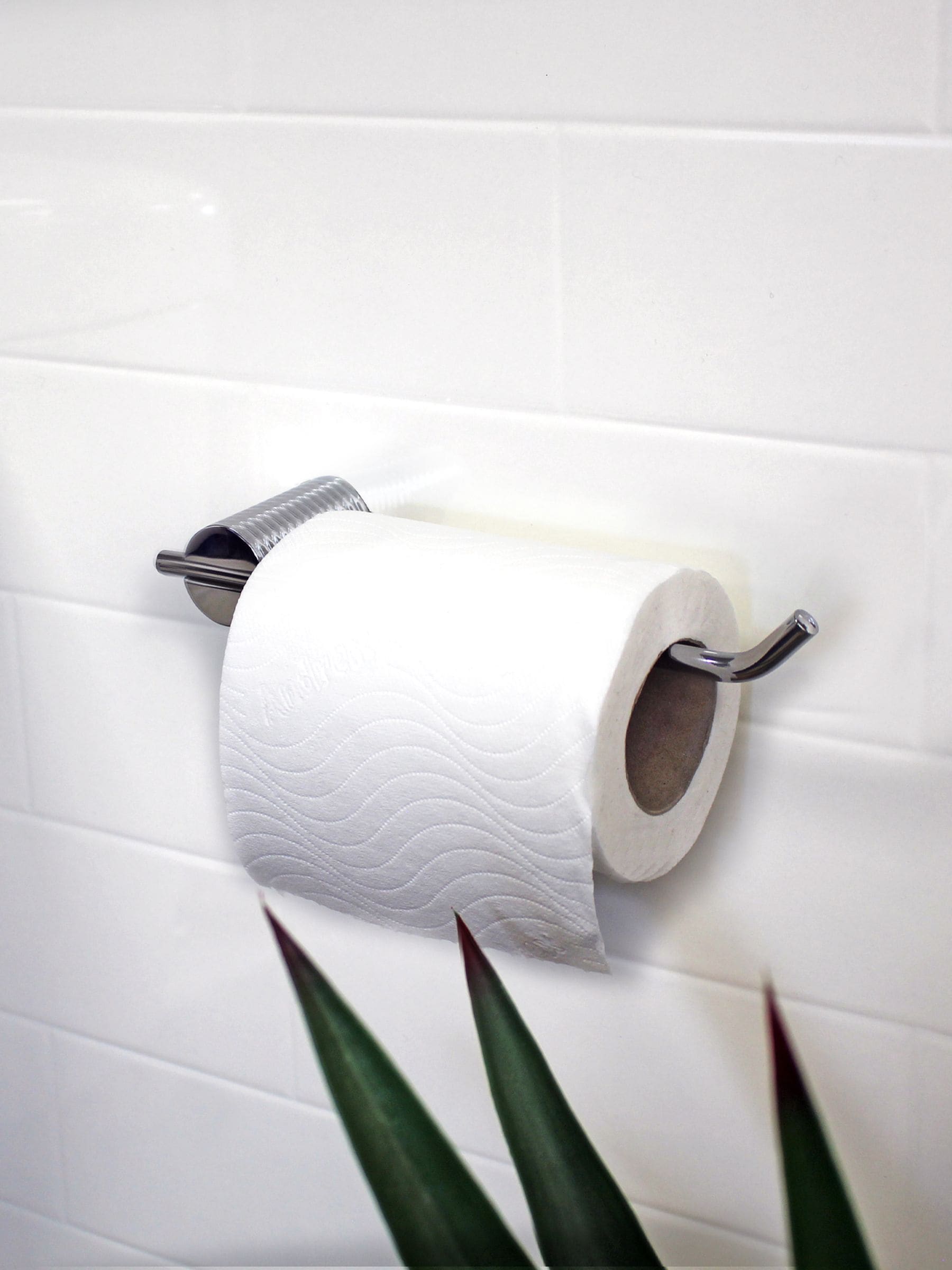 Showerdrape Silver Vitality toilet roll holder (British brand)