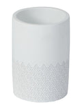 Showerdrape White Chantilly Tumbler