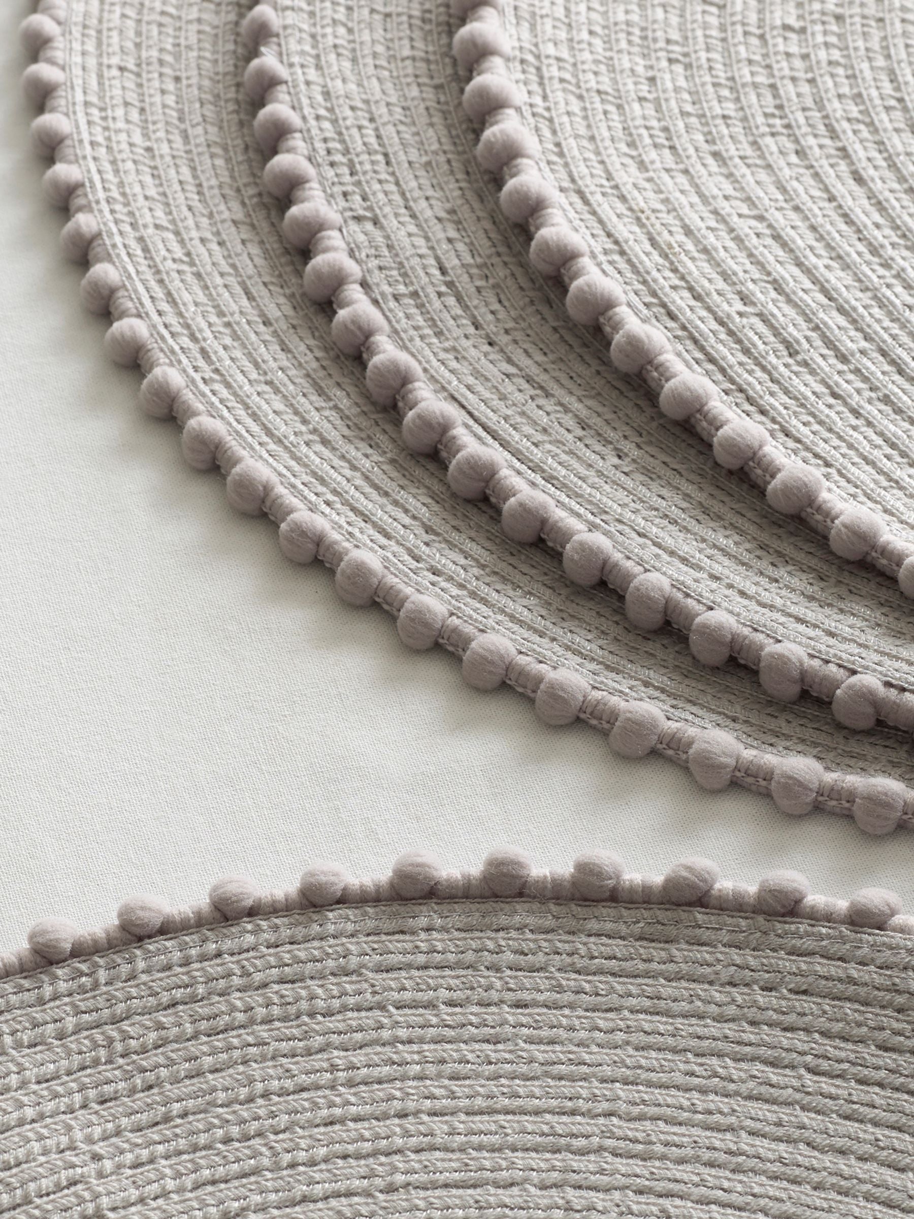 Set of 4 Charcoal Grey Pom Pom Placemats