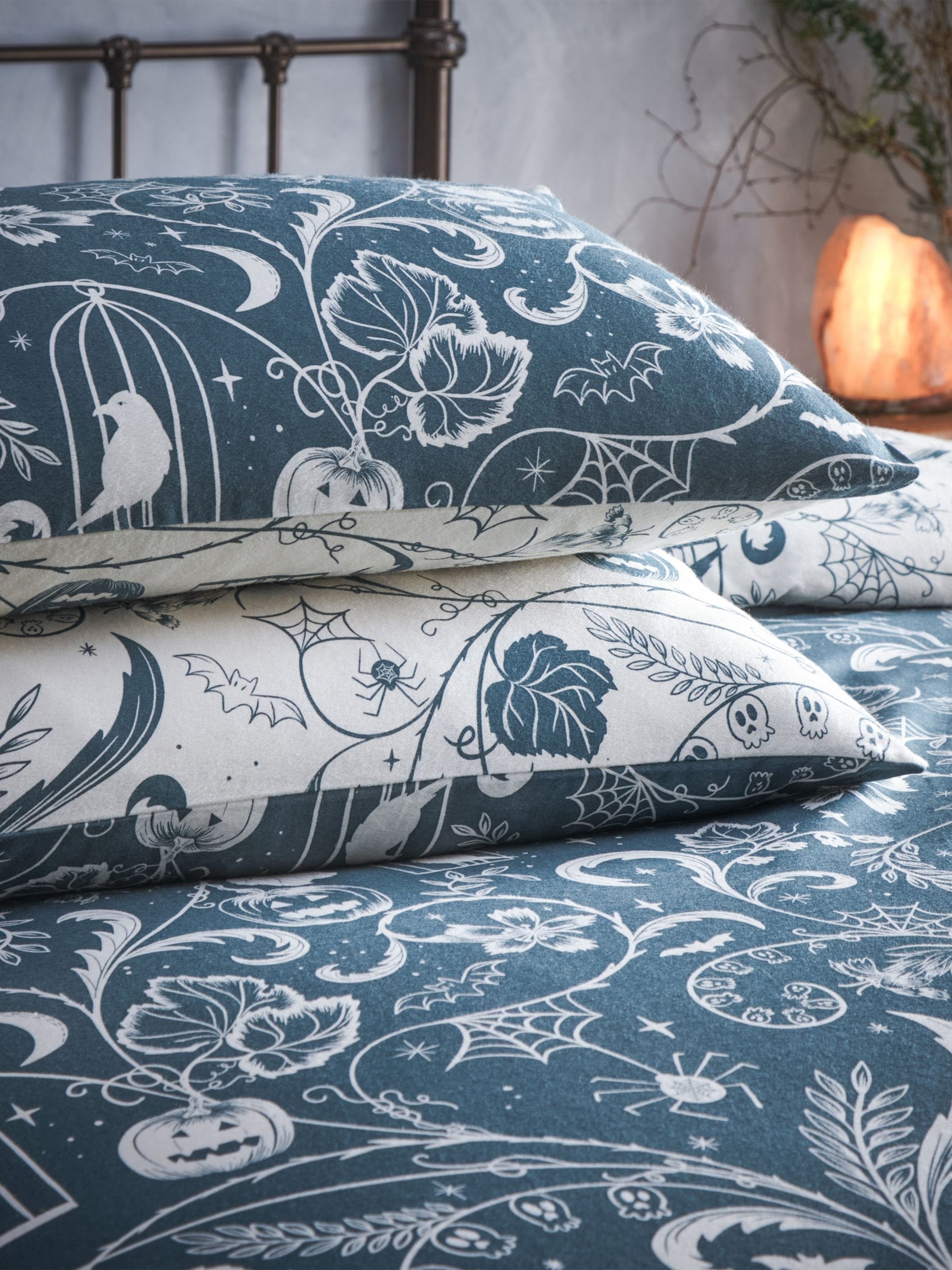 Furn Blue/Grey Spellbound duvet cover and pillowcase set - British product