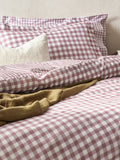 Barton Check cotton duvet cover and pillowcase set (British brand)