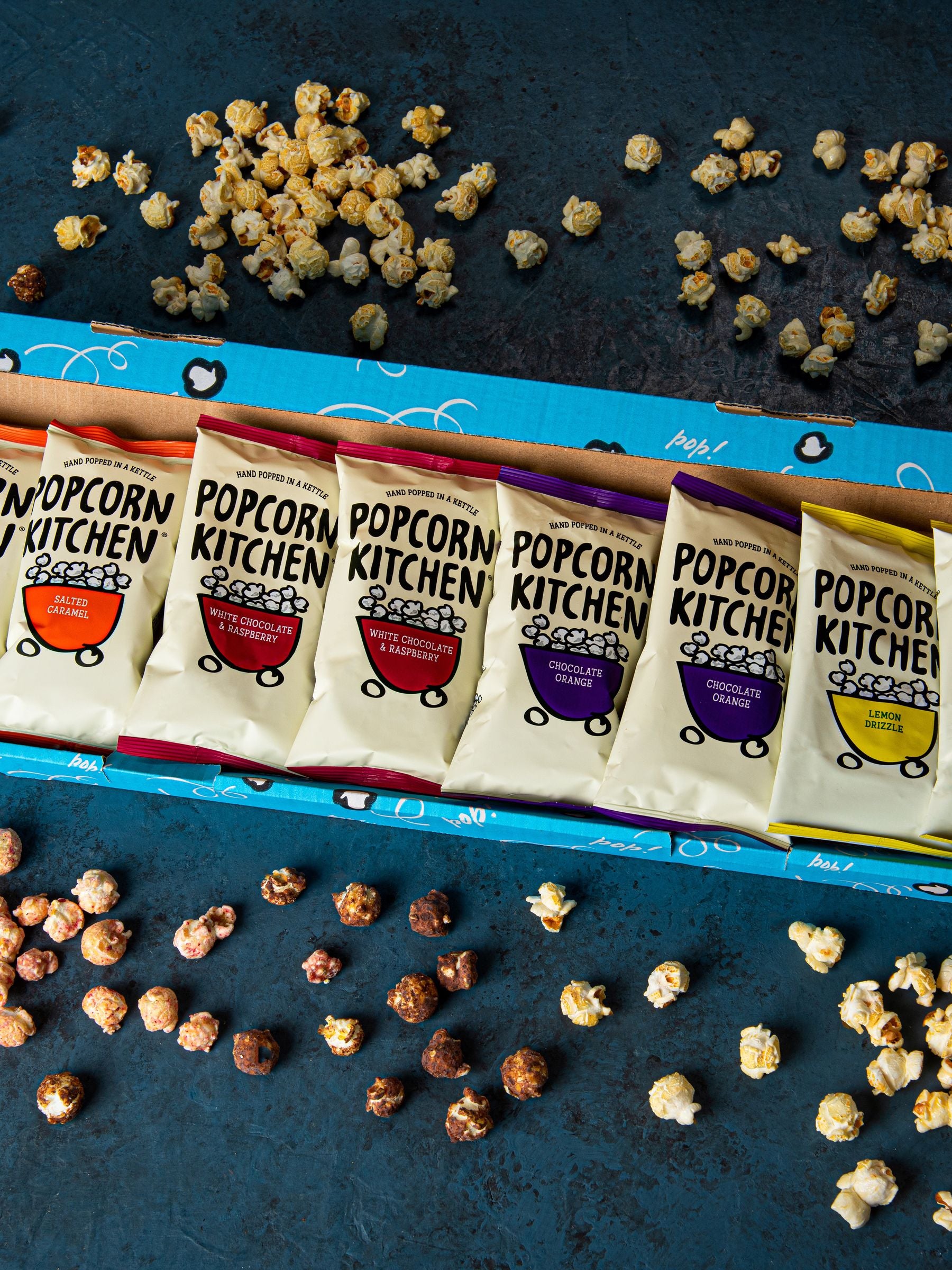Popcorn Kitchen gourmet popcorn selection gift box, imported from the UK