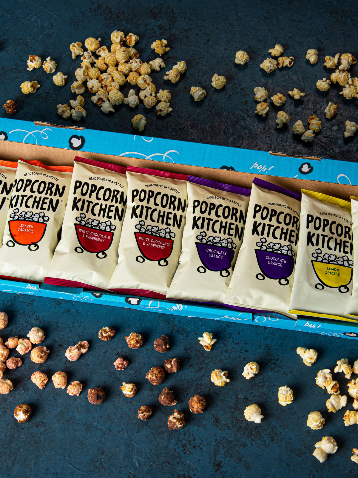 Popcorn Kitchen gourmet popcorn selection gift box, imported from the UK